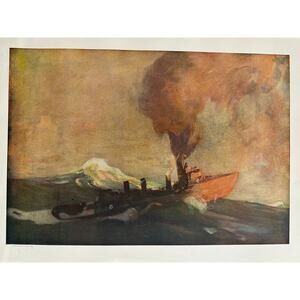 On The Way To The Philippines, Henry Reuterdahl, Painting Print, ~ 250728-WH 125